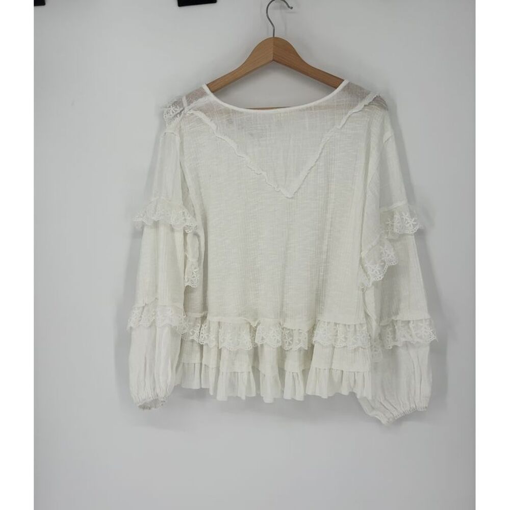 POL Juniper Ribbed Lace Top